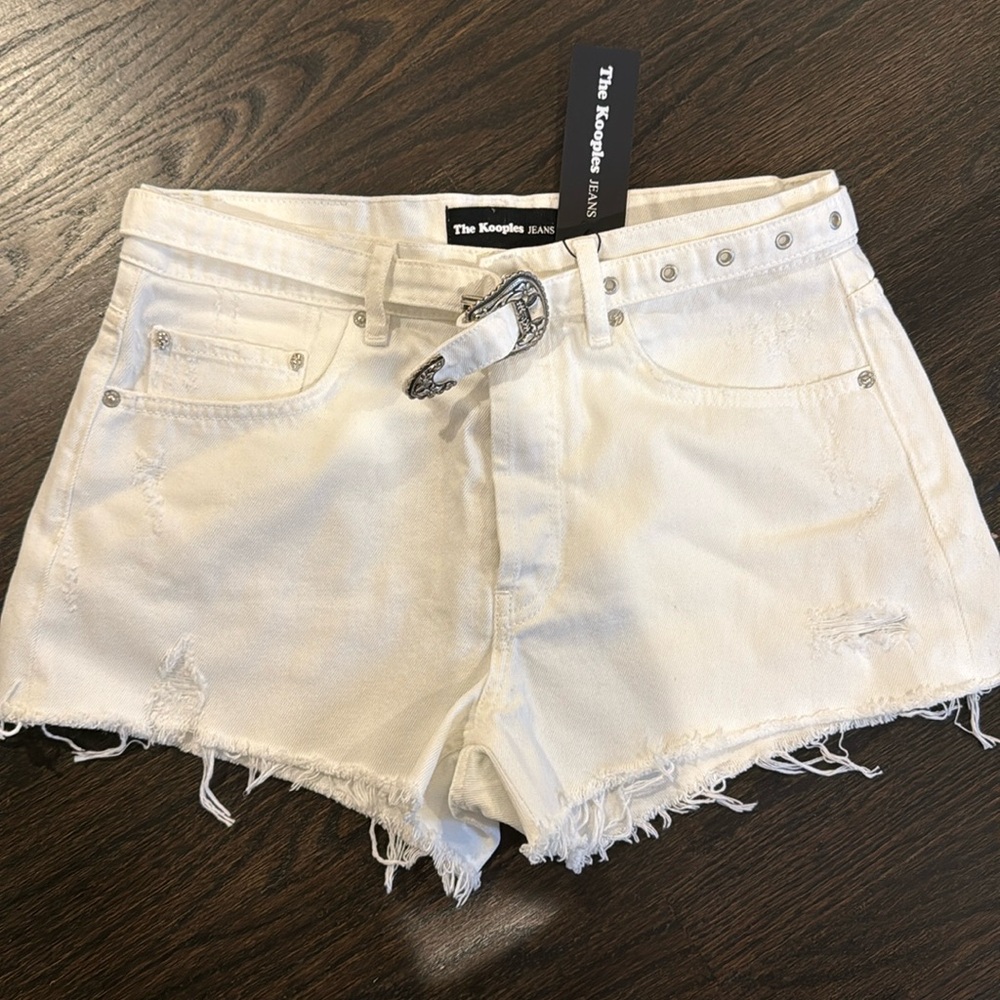 THE KOOPLES belted Jean shorts